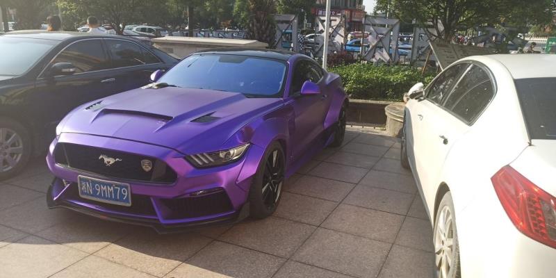 mustang，看看这是什么车紫色的