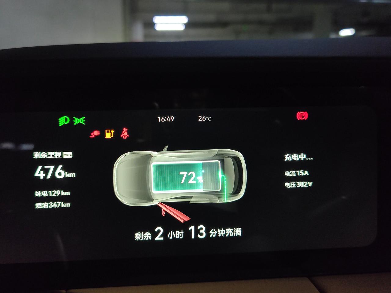 AITO问界M5 充电的时候，车上屏幕显示的电流电压是多少…明明是220v 32a的充电桩，用的220v的电