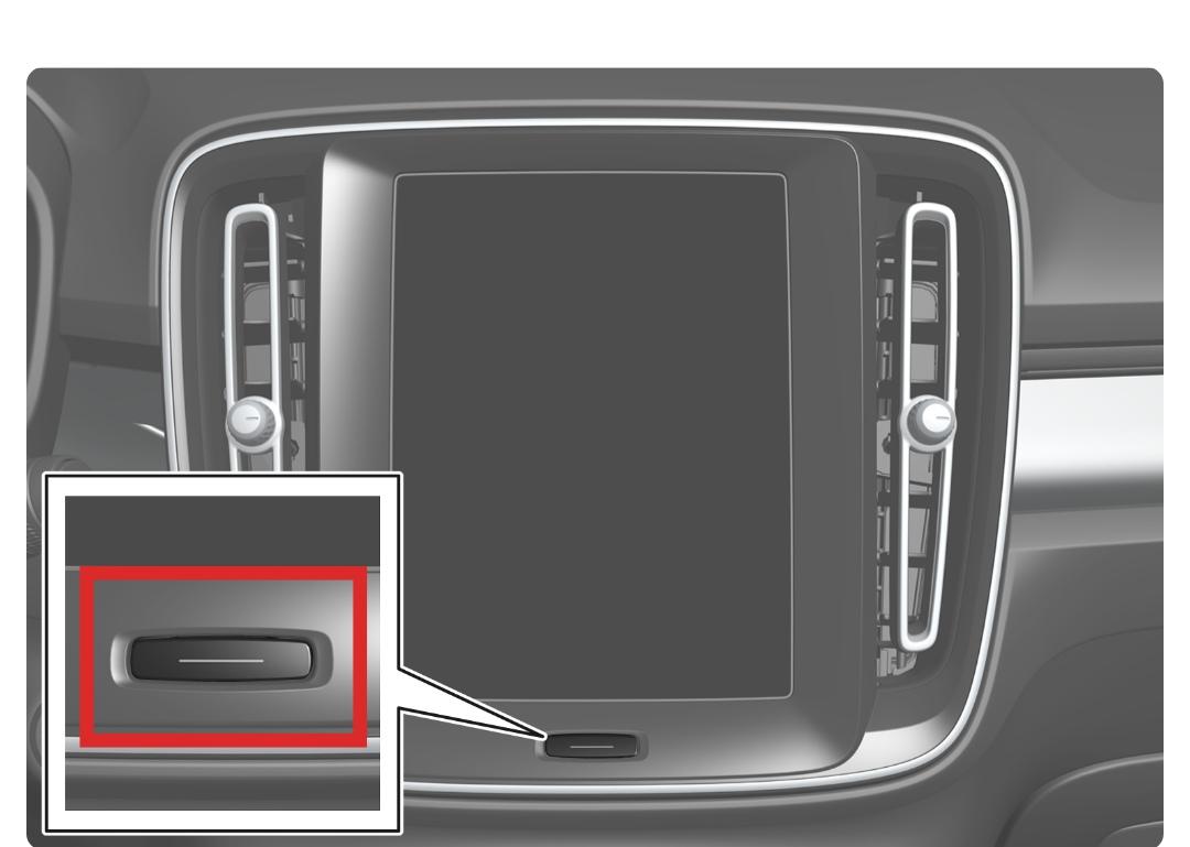 沃尔沃S90 22款，S90如何关闭多媒体屏幕呢？是长按下图红色框内的按键吗？需要长按多久了，试了好多次没关闭。另外经常