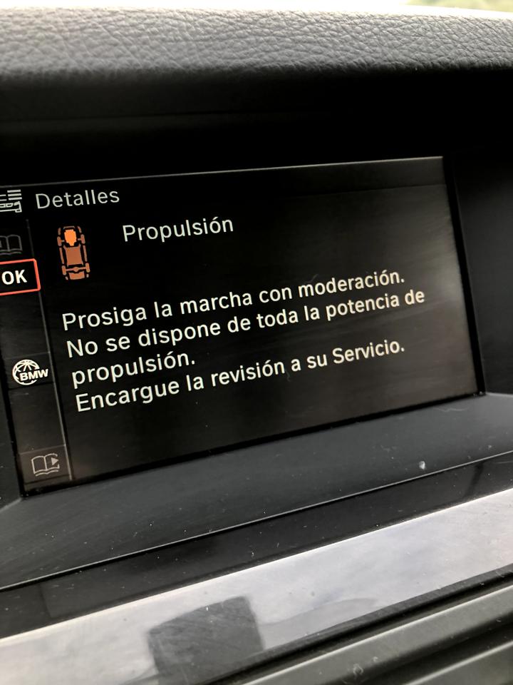 宝马5系 车子一提速到140屏幕就提示动力问题