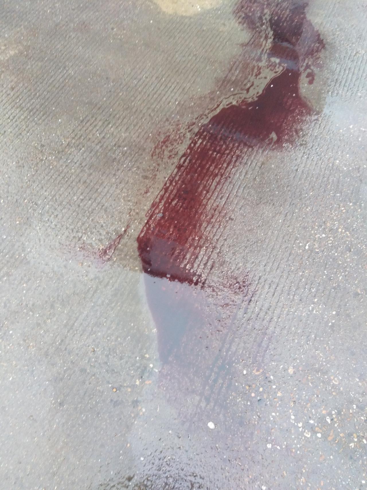 大众朗逸 我的车过坑的时候，底下钢板被撞掉了，现在这漏一种红色的液体，不知道是什么？应该不是防冻液