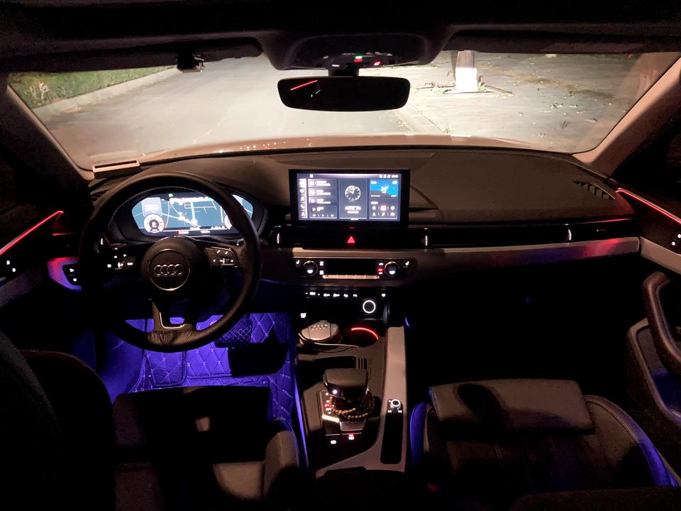 奥迪A4L 车主氛围灯中轮廓灯和表面灯如何搭配最好看