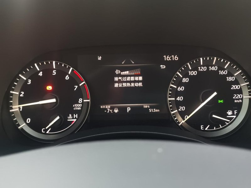 汉兰达380T辽宁用车，行驶2000公里反复出现排气过滤器堵塞，建议预热发动机，是怎么回事
