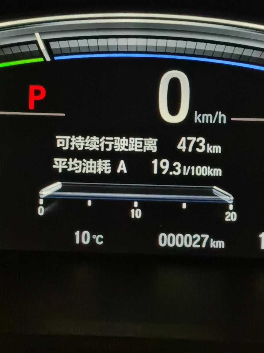 本田CR-V 21款混动crv新车刚开始，油耗显示贼高，怎么回事？是没有开启经济模式的原因吗