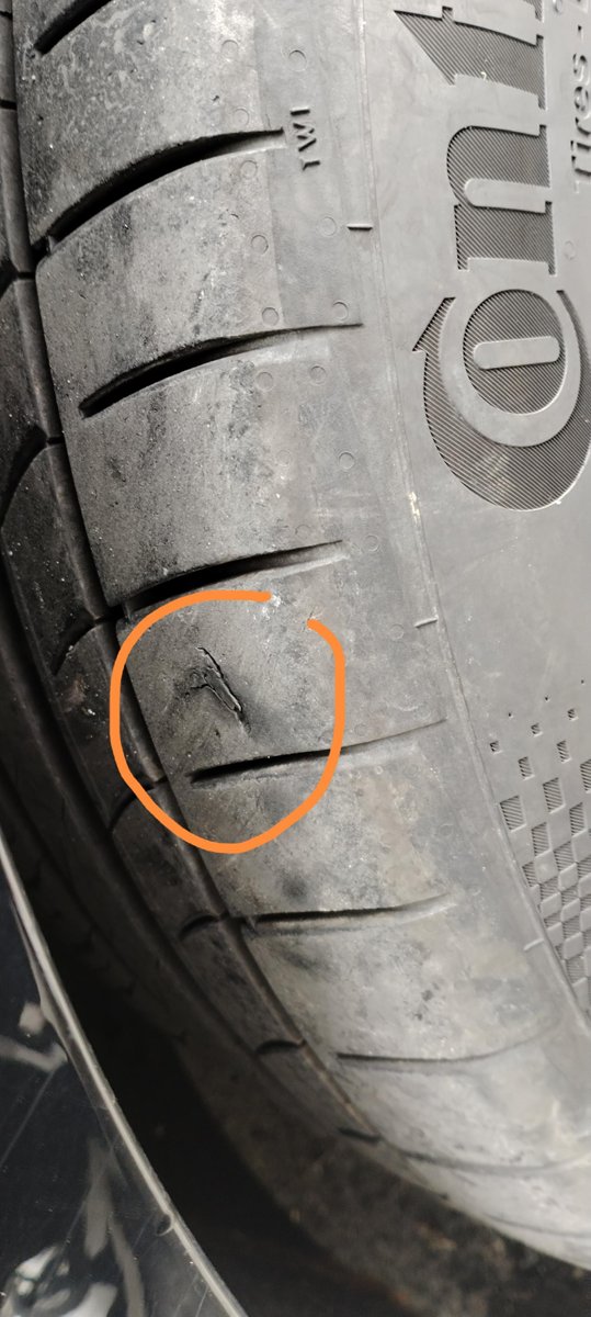 雪佛兰迈锐宝XL ，前轮胎磕马路牙子，掉了一小块。影响安全不[抠鼻]