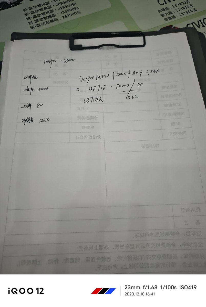 本田XR-V  湖北武汉这边问的24款热潮版全款12.2落地 分期11.7不加利息分期估计可以砍到11.5 
