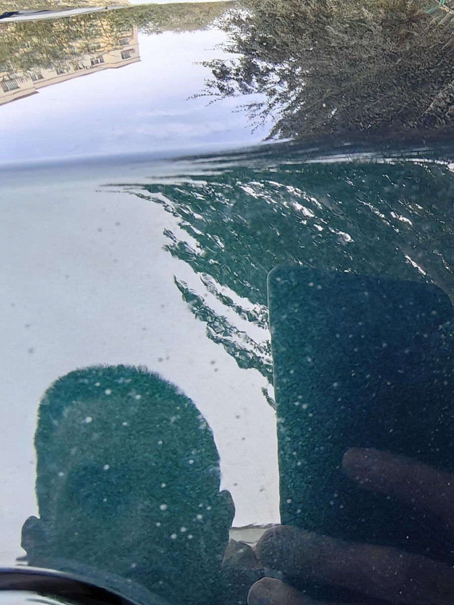 奇瑞瑞虎8 PRO 22年8月提的8pro1.6风暴潜艇绿，漆面出现这个污渍是什么情况？引擎盖、车顶、车身都有，去洗车店