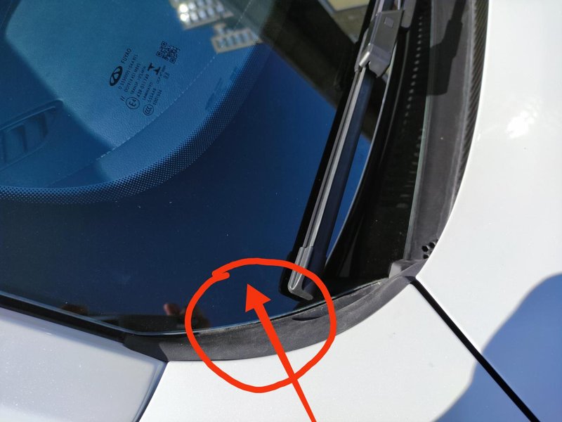 奇瑞艾瑞泽8 洗车把一根小树枝冲到前挡风玻璃缝隙里面，取不出来了。有大佬解答一下挡风玻璃里面的结构吗，这影响车的水密的吗