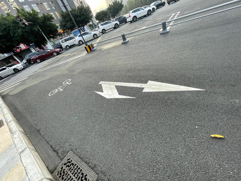 福特锐际 不懂就问，这个地面箭头标线是专指自行车的直行右转，还是机动车可以借用自行车车道