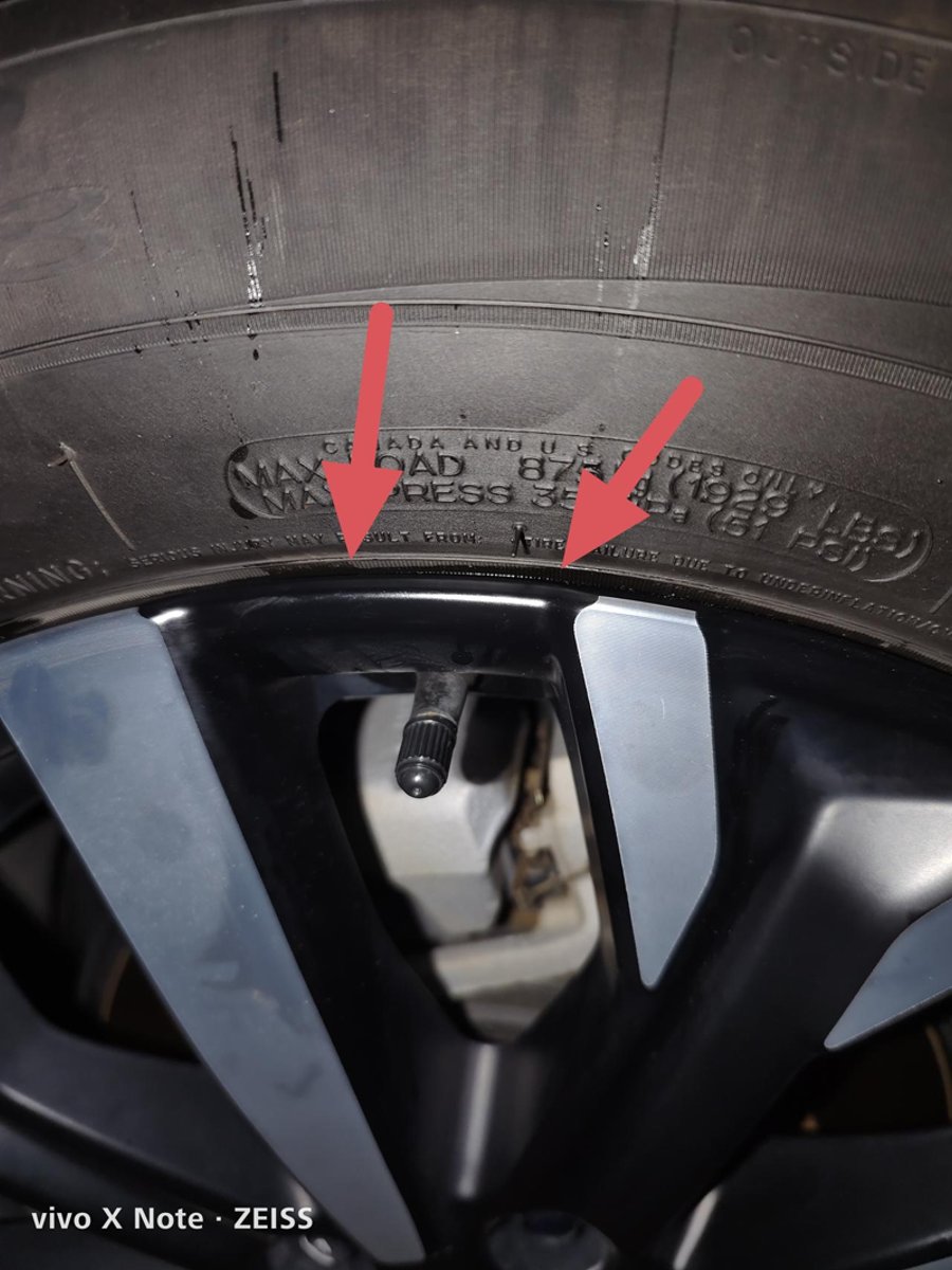 本田皓影 轮胎与轮毂连接处有渗油，时什么问题